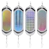 KCMOSGI 4 Pcs Kokanee Dodger Fishing Dodgers, 4.5 inch Kokanee Dodger Trolling Flashers, for trolling Salmon, Halibut, Lake Trout