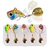 FANGBLUE Metal Fishing Spoons 3/4oz Long Cast Bait Fishing Jigs Set Hard Swimbait Spinner Blade Lures for Bass Trout Pike Freshwater & Saltwater