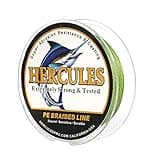 HERCULES Super Cast 300M 328 Yards Braided Fishing Line 20 LB Test for Saltwater Freshwater PE Braid Fish Lines Superline 8 Strands - Army Green, 20LB (9.1KG), 0.20MM