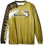 Bigfish BASS Scales Olive UPF50 Long Sleeve Performance Fishing Shirt (3X-Large)