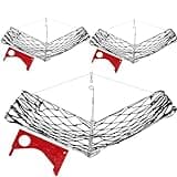 Arrowbash 3 Set Castable Crab Trap with Red Gauge and Bait Clip Foldable Crab Trap Snare Crabbing Net Equipment for Crabbing Lobster Fish