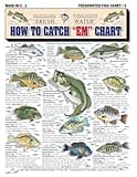 How to Catch'em Freshwater Fish Identification #3 - Waterproof Quick Reference Guide | Portable & Built to Last | Double-Sided & Easy to Read | (Weight, Water Temp, Fishing Methods, and Food Quality)