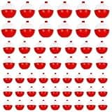 100 Pcs Fishing Float,Hard ABS Fishing Bobber,Red and White Bobbers,Push Button Round Buoy Floats for Tackle Accessories(Size: 0.75/1/1.5 Inch)