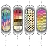 Glooglitter 4 Pcs Kokanee Dodger Fishing Dodgers Flashers for Trolling Lure Tackle Salmon Fish (4.5 Inch,Classic Color)
