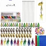 Dovesun 143pcs Fishing Lures Making Kit Spinner DIY Making Kit for Bass Trout Baits Fishing Gifts