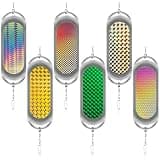 Glooglitter 6 Pcs Kokanee Dodger Fishing Dodgers Flashers for Trolling Lure Tackle Salmon Fish (4.5 Inch,Shiny Color)