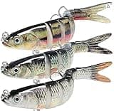 Fishing Lures for Bass Trout Multi Jointed Swimbaits Slow Sinking Bionic Swimming Lures Bass Freshwater Saltwater Bass Lifelike Fishing Lures Kit