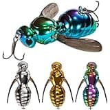 FONMANG Fishing Lures, 3-Piece Topwater Lures for Bass, Walleye, and Pike, 2025 New Wasp-Style Top Water Crawler for Freshwater & Saltwater Fishing, 2.6in, 15g,3Plated Color