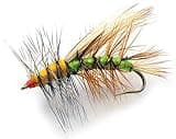 Stimulator Dry Fly Fishing Flies - 1 Dozen - Sizes 10, 12, 14 & Asst - Green & Yellow Terrestrial Pattern - Trout Flies (Hook #12)