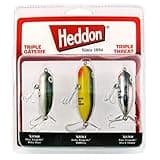 Heddon Torpedo Prop-Bait Topwater Fishing Lure with Spinner Action, Triple Threat 3-Pack, Triple Threat 3-Pack