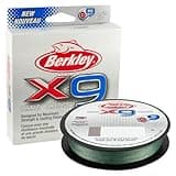 Berkley x9 Braid Superline, Low-Vis Green, 30lb test | 45 lbC | 20.6kg, 164yd | 150m Fishing Line, Suitable for Freshwater and Saltwater Environments