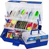 Vipfish 448-Pcs Fishing Lures Kit – Complete 3-Layer Tackle Box Set with Hooks, Weights, Bobbers, Pliers, Rigs, Leaders, Fluorocarbon Line, Accessories & More for Kids Fishing Gear