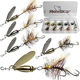 RoxStar Fly Strikers Proven Nationwide to Out-Fish Any Spinner | Hand-Tied in The USA | Most Versatile Fishing Spinner Ever! Trout, Bass, Steelhead (1/8oz S1)