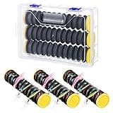 Dreyoo 3 Pcs Fishing Line Storage Organizer, Leader Holder with 12 Slots to Keep Your Lines Tangle Free, Spooler Winder, and Hook Keeper with Rigging Spools(Black)