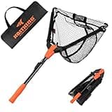 KastKing Pontus Fishing Net, Foldable & Lightweight Landing Net with Built in Length Scale, Strength Aluminum Handle, Fishing Gear and Gift for Men