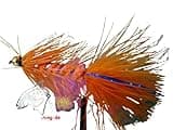 Streamer Fly " Wooly Bugger Orange Bead Head " Set of 3 (Hook Size 4)