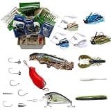 Abuchicano Beginner Bass Fishing Lures Spinner Baits for Bass Fishing Winter,Spinner Baits Fishing Lures.Trout Spinner Baits, Ned Rig Dropshot Kits