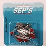 Sep's Pro Fishing Flasher, Silver/Red