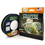 FINS Crappie Braid - Ultra-Strong, Thin Diameter Braided Fishing Line Reels for Crappie, Perch & Sunfish - 4 lb - 100 Yds - Slate Green