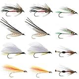The Fly Fishing Place Classic Streamers Fly Fishing Flies Collection - Assortment of 12 Trout Wet Fly Streamer Flies - Hook Size 4