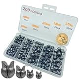 DAMIDEL 200Pcs/Box Big Size Removable Split Shot Fishing Sinkers(1/7oz,1/9oz,1/10oz,4/50oz,1/25oz,1/50oz Mixed)，Adjust Open Mouth Design Fishing Weights Clip for Freshwater Saltwater