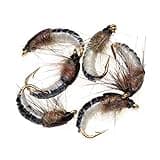 Greatfishing 6pc #12 Super Sturdy Realistic Nymph Scud Flies for Trout Nymph Beadhead Fishing Wet Assortment Flies