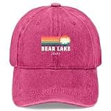 Made in US Bear Lake Idaho Travel Vacation Hats for Men Baseball Cap Fashion