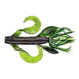 Yamamoto Gary 4" Kreature Realistic Soft Plastic Fishing Lure Baits with Wings and Free-Flowing Skirt - 7 Pack, Watermelon with Large Black and Small Red