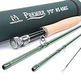 M MAXIMUMCATCH Maxcatch 3-12wt Medium-Fast Action Premier Fly Fishing Rod-IM8 Carbon Blank for High Performance,with AA Cork Grip Hard Chromed Guides（V-Premier, 8'6'' 4wt