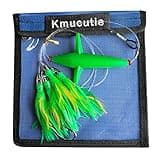 Kmucutie One Set of seawater Big Game Fishing Bait Marlin Tuna Trolling Lures with Bag Fishing Tackle (Color-F)