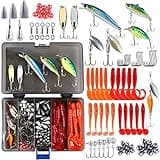 PLUSINNO 108pcs Fishing Accessories Kit