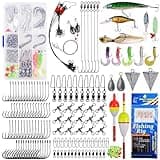 Saltwater Fishing Tackle Box, 212pcs Surf Fishing Gear Kit Saltwater Lures Bait Rigs Bucktail Jigs Spoon Crankbait Pyramid Sinkers Hooks Swivels, Perfect Fishermen Gifts