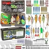 THKFISH Fishing Lures Kit, Bass Fishing Gear Kit for Freshwater Tackle Box with Tackle Included Topwater Baits, Swimbaits, Frog, Fsihing Bait Accessories Gift for Men