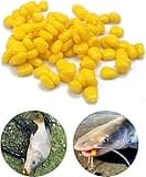 100 pcs TPR Simulation Fake Corn Soft Baits Corn Carp Fishing Lures Floating Baits with Nice Scent for Carp,Trout Fishing,Cat Fish