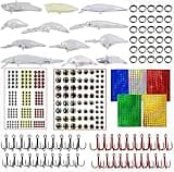 342pcs Unpainted Fishing Lures Making Kit