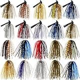 Croch Bass Jigs Set,Fishing Jigs and Jigs Skirts (20pcs)