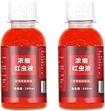 Wintgrea Fish Attractant Red Worm Liquid Fish Trap Bait, Fish Trap Liquid Bait，2 x 100ml, Ideal for Bass, Trout and Catfish, Ideal for Adding to Bait