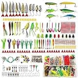 VAYTOP 437Pcs Fishing Lures Kit for Freshwater &Saltwater,Bass Fishing Lure Kit Trout Bass Salmon Walleye, Fishing Hooks,Fishing tackle box, Fishing Accessories Kit, Lifelike Fish Bait