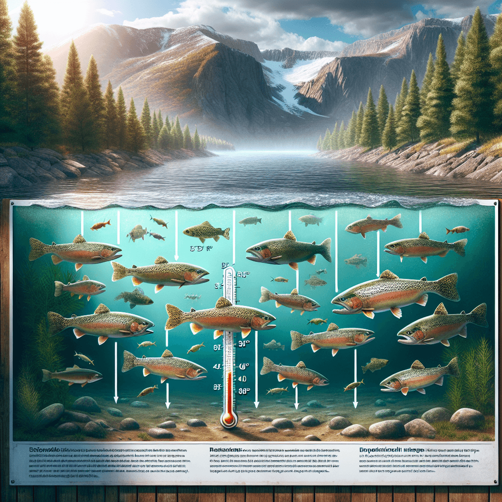 Why does the trout bite turn off in a reservoir when temperatures are 53 degrees?