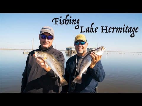 Where to catch redfish today in Lake Hermitage?