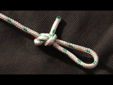How can I tie a sturdy, easily untiable knot with a loop on thin line?