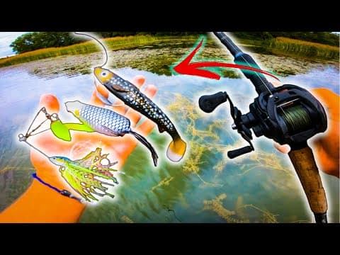What lures should I use in a small lake with pike and lots of vegetation?