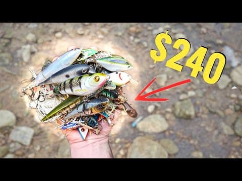 What lures should I use for fishing in a drainage lake with depths ranging from 5 ft to 22 ft?
