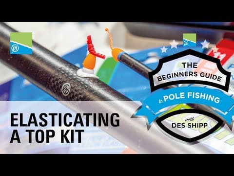 For a pole fishing rod, how do I get the string onto the wiggly bit on the top kit (first section)?
